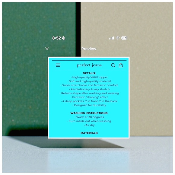 Perfect Jeans Men’s ‘Oceans’ Medium-Blue Slim-Fit Jeans / 28” x 30” - Picture 8 of 11